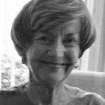Black and white portrait of Joy Dohr.