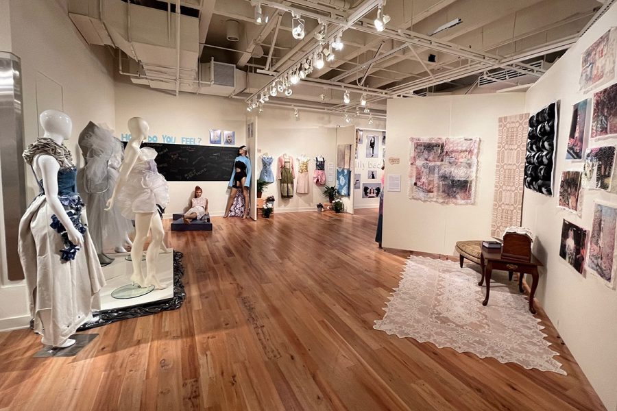 Student exhibition in the Ruth Davis Design Gallery.